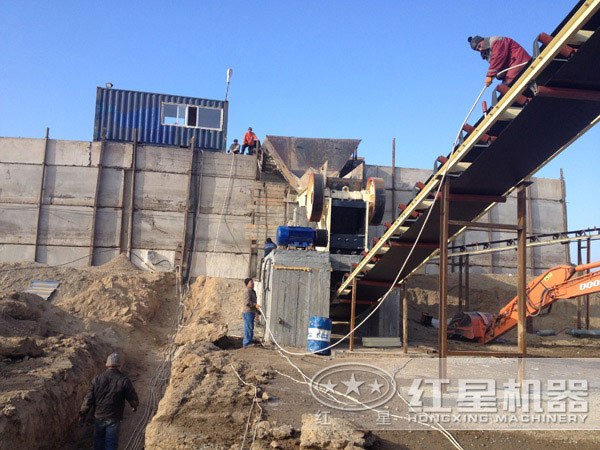 石子生產(chǎn)線中 石子生產(chǎn)線中