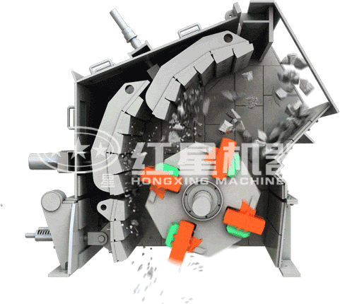 反擊式破碎機工作原理圖 反擊式破碎機工作原理圖