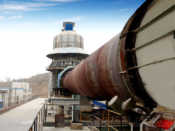 紅星白灰回轉(zhuǎn)窯生產(chǎn)現(xiàn)場