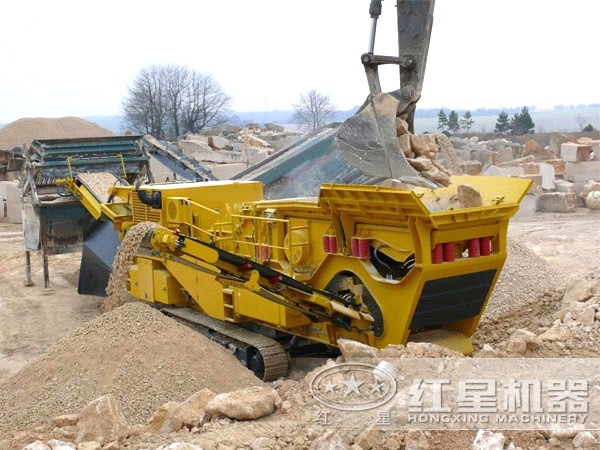 紅星機(jī)器履帶破碎站現(xiàn)場圖片