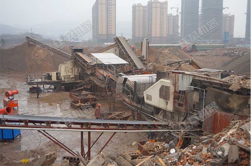 建筑垃圾再利用生產(chǎn)現(xiàn)場 建筑垃圾再利用生產(chǎn)現(xiàn)場