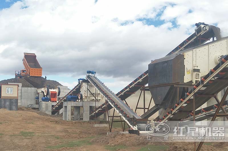 一小時40噸石子破碎機用戶現場